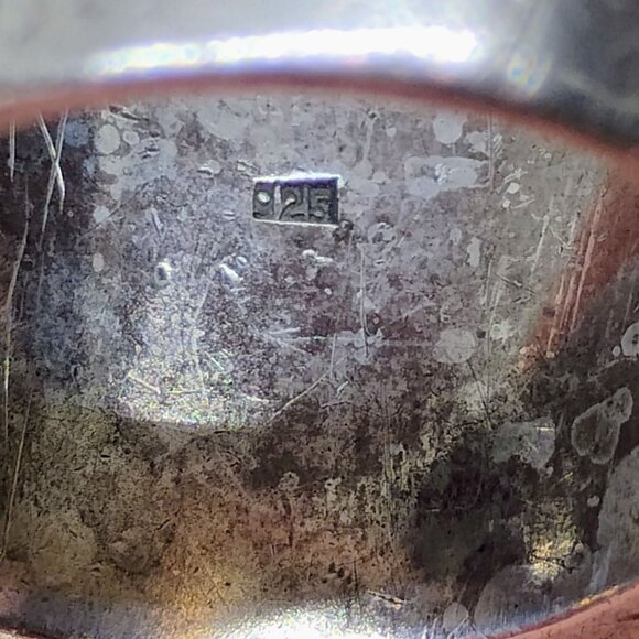 Vtg Judaica Mens Sz 11 Hebrew 10 Commandments 21g Sterling Silver Jewish Jewelry - Picture 6 of 8